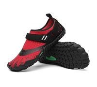 SAGUARO Barefoot Shoes Uomo Donna Scarpe Barefoot - Scarpe Minimaliste Scarpe da Palestra - Traspiranti Scarpe da Scoglio - Punta Larga e Suola a Goccia Zero Rosso, Gr.45 EU