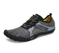 SAGUARO Barefoot Shoes Uomo Donna Scarpe Barefoot - Scarpe Minimaliste Scarpe da Palestra - Traspiranti Scarpe da Scoglio - Punta Larga e Suola a Goccia Zero Nero Fumoso, Gr.41 EU
