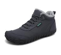 SAGUARO Barefoot Stivali Donna Invernali Stivaletti Uomo Scarpe da Neve Comode Outdoor Scarponcini Minimaliste Grigio Scuro,EU Gr.41