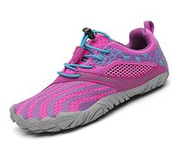 SAGUARO Minimaliste Barefoot Ragazze Ragazzi Scarpe da Immersione Scoglio Trail Running Camminata Rosa Rossa Gr.36