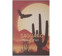 Saguaro National Park Vintage Viaggio Poster Retro Wall Art Tela Poster Art Print Camera Decorazione Casa Decorazione Non incorniciato 30x45cm