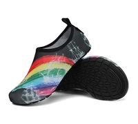 SAGUARO Pantofole Casa Uomo Donna Ciabatte Antiscivolo Comode Slipper Traspirante Leggere, L'arcobaleno 38/39EU