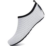 SAGUARO Ragazzi Ragazze Scarpe da Acqua Scarpette Mare Spiaggia da Immersione per Sportive Acquatici Nuotare Rapida Asciugatura Antiscivolo Comode,Mesh Grigio 22/23 EU