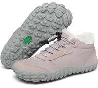 SAGUARO Scarpe Barefoot Invernali Bambino Stivali da Neve Comode Caldo Stivaletti Inverno Bambina Antiscivolo Scarponcini con Imbottitura Calda, Will Ⅰ, Rosa, 27 EU