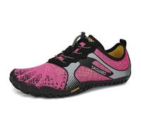SAGUARO Scarpe Barefoot Minimaliste Uomo Donna Scarpe Palestra Corsa Trail Running Trekking Sport Acqua con Dita Scarpe Bici da Corsa Traspiranti Leggere, Bubblegum Rosso, 39 EU