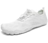SAGUARO Scarpe Barefoot Minimaliste Uomo Donna Scarpe Palestra Corsa Trail Running Trekking Sport Acqua con Dita Scarpe Bici da Corsa Traspiranti Leggere, Bianco Margherita, 36 EU