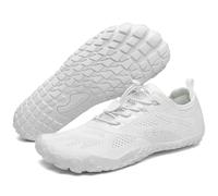 SAGUARO Scarpe Barefoot Minimaliste Uomo Donna - Scarpette Scogli per Spiaggia Acqua - Leggere Antiscivolo Traspiranti - con Padelle Larghe e Zero Gocce, Bianco Margherita, 43 EU