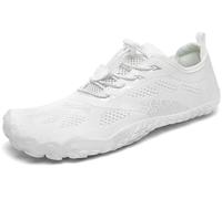 SAGUARO Scarpe Barefoot Minimaliste Uomo Donna Traspiranti Scarpe da Scogli Comode Leggere Scarpette Multisport per Trekking Trail Running Sport Acquatici Palestra, Bianco, 49 EU