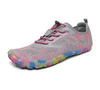 SAGUARO Scarpe Barefoot Uomo Donna Scarpe da Trail Running Minimaliste Antiscivolo Leggere Outdoor, Felice Rosa 36