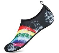 SAGUARO Scarpe da Immersione da Scoglio Scarpette da Bagno Mare Spiaggia Antiscivolo Scarpe Acqua per Nuoto Piscina Spiaggia Canottaggio Vela Aqua Fiume Mare,012 Multicolore 36/37 EU
