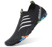 SAGUARO Scarpe da Immersione Donna Uomo Rapida Asciugatura Slittata Scarpette da Acqua per Nuoto Piscina Spiaggia Surf Nero 44 EU