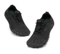 SAGUARO Scarpe da Scoglio Barefoot Bambini, Scarpette Mare Antiscivolo ad Asciugatura Rapida con Punta Larga e Chiusura Rapida per Spiaggia Piscina Fiume, Bambino e Bambina Nero, Gr.29