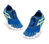 SAGUARO Scarpe da Scoglio Barefoot Bambini, Scarpette Mare Antiscivolo ad Asciugatura Rapida con Punta Larga e Chiusura Rapida per Spiaggia Piscina Fiume, Bambino e Bambina Blu Scuro, Gr.27