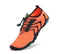 SAGUARO Scarpe da Scoglio Donna Uomo Scarpette da Mare Bagno Spiaggia Surf Yoga Water Shoes per Nuoto Piscina Spiaggia Canottaggio Vela Aqua Fiume Mare, Arancione Chiaro, 44 EU