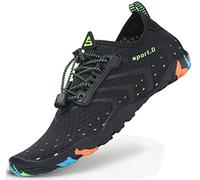 SAGUARO Scarpe da Scoglio Donna Uomo Scarpette da Mare Bagno Spiaggia Surf Yoga Water Shoes per Nuoto Piscina Spiaggia Canottaggio Vela Aqua Fiume Mare, Nero, 36 EU