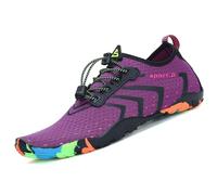 SAGUARO Scarpe da Scoglio per Uomo Donna Asciugatura Rapida Scarpette da Spiaggia Surf Traspirante Antiscivolo Scarpe Immersione, Ondulato Viola 37