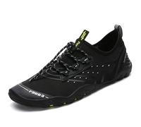 SAGUARO Scarpe da Scoglio per Uomo Donna Asciugatura Rapida Scarpette da Spiaggia Surf Traspirante Antiscivolo Scarpe Immersione, Piscine Nero 36