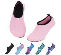 SAGUARO Scarpe da Scoglio Ragazzi Ragazze Scarpette Acquatici Scarpe da Immersione Piscina Spiaggia Fiume Mare Nuoto Surf Acqua per Bambini, Rosa Cipria, 34/35 EU