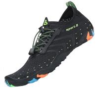 SAGUARO Scarpe da Scoglio Uomo Scarpette da Scoglio Donna Scarpe Mare Antiscivolo Scarpette Mare Scarpe Acqua Asciugatura Rapida Scarpe per Spiaggia Immersione Surf St.1 Nero Gr.42 EU