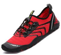 SAGUARO Scarpe da Scoglio Uomo Scarpette da Scoglio Donna Scarpe Mare Antiscivolo Scarpette Mare Scarpe Acqua Asciugatura Rapida Scarpe per Spiaggia Immersione Surf Rosso Chiaro Gr.43 EU