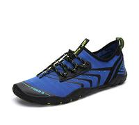 SAGUARO Scarpe da Scoglio Uomo Scarpette da Scoglio Donna Scarpe Mare Antiscivolo Scarpette Mare Scarpe Acqua Asciugatura Rapida Scarpe per Spiaggia Immersione Surf Blu Acceso Gr.45 EU