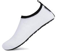 SAGUARO Scarpe da Scoglio Uomo Scarpette Scoglio Donna Scarpe da Mare Asciugatura Rapida Scarpette Mare Scogli Scarpe Spiaggia Scarpe per Immersione Acqua Surf032 Bianco,EU Gr.44/45
