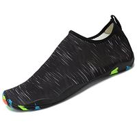 SAGUARO Scarpe da Spiaggia per Uomo Donna Asciugatura Rapida Traspirante Scarpette da Surf Antiscivolo Leggere Scarpe Immersione Yoga Acquatici, Spiaggia Nero 38