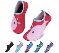 SAGUARO Scarpe da Sport Acquatici Ragazzi Ragazze Scarpette Scoglio Scarpe da Immersione Piscina Spiaggia Mare Fiume Nuoto Surf Vela Acqua Cycling per Bambini, Rosso, 26/27 EU
