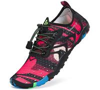 SAGUARO Scarpe da Sport Acquatici Uomo Donna Scarpette Scoglio Traspiranti Leggere Scarpe da Immersione per Piscina Spiaggia Canottaggio Mare Fiume Surf Vela Acqua Cycling, Rouge Pink, 38 EU