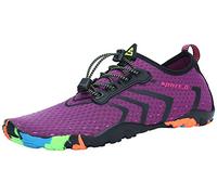 SAGUARO Scarpe da Sport Acquatici Uomo Donna Scarpette Scoglio Traspiranti Leggere Scarpe da Immersione per Piscina Spiaggia Canottaggio Mare Fiume Surf Vela Acqua Cycling, Viola, 37 EU