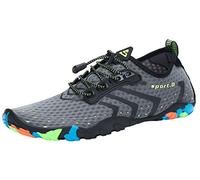 SAGUARO Scarpe da Sport Acquatici Uomo Donna Scarpette Scoglio Traspiranti Leggere Scarpe da Immersione per Piscina Spiaggia Canottaggio Mare Fiume Surf Vela Acqua Cycling, Grigio, 45 EU