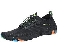 SAGUARO Scarpe da Sport Acquatici Uomo Donna Scarpette Scoglio Traspiranti Leggere Scarpe da Immersione per Piscina Spiaggia Canottaggio Mare Fiume Surf Vela Acqua Cycling, Nero, 37 EU