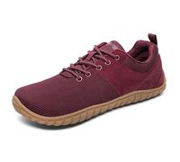 SAGUARO Scarpe Minimaliste Comode Donna - Scarpe Barefoot Ginnastica Traspirante - Scarpe Trail Running Camminata con Wide Tox Box - Scarpa da Fitnes Leggere con Zero Drop Soles Rosso,Gr.42