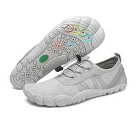 SAGUARO Scarpe Scoglio Uomo Donna Asciugatura Rapida Scarpette da Mare Traspiranti Spiaggia Scarpe da Mare per Acqua Immersione Nuoto Surf Vela Canottaggio Nautica Grigio Chiaro,Gr.46