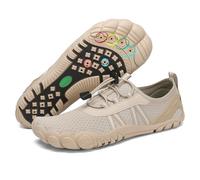 SAGUARO Scarpe Scoglio Uomo Donna Asciugatura Rapida Scarpette da Mare Traspiranti Spiaggia Scarpe da Mare per Acqua Immersione Nuoto Surf Vela Canottaggio Nautica Cachi Chiaro,Gr.41