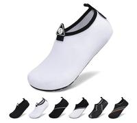 SAGUARO Scarpe Scoglio Uomo Donna Scarpette Mare Asciugatura Rapida Traspirante Calzini Acqua Antiscivolo Leggere per Piscina Spiaggia Surf Immersione (Biancaneve,47/47 EU)