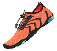 SAGUARO Scarpe Scoglio Uomo Donna Scarpette Mare Scogli Asciugatura Rapida Scarpe Mare Scoglio Antiscivolo Scarpette da Scoglio, Arancio Brillante Gr.42