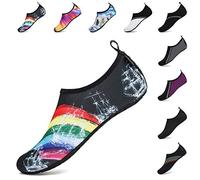 SAGUARO Unisex Scarpe da Mare Uomo Scarpe da Spiaggia Antiscivolo Donna Scarpe da Immersione Leggere Scarpe per Acqua Yoga Scarpe da Scoglio Traspirante Sportive Surf Arcobaleno 36/37 EU