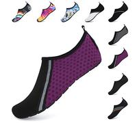 SAGUARO Unisex Scarpe da Mare Uomo Scarpe da Spiaggia Antiscivolo Donna Scarpe da Immersione Leggere Scarpe per Acqua Yoga Scarpe da Scoglio Traspirante Sportive Surf Viola 40/41 EU