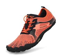 SAGUARO Water Shoes Mens Womens Barefoot Quick Dry Sports Aqua Shoes Unisex Slip On Skin Shoes for Beach Swim Surf Yoga Exercise,Upgrade Orange 7.5 UK