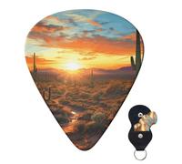 Saguaros At Sunset, plettri per chitarra, 6 pezzi, 3 diversi spessori, personalizzati, con custodia, accessori per chitarra sottili (0,46 mm, 0,71 mm, 0,96 mm)
