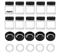 SAGUD Lenti per aerografo 10 pz Airbrush Bottiglie 2/3oz 20cc con Coperchi di Plastica Kit e 5 pz Extra Coperchi 5pcs O-Ring, Air Brush Paint Storage Jars Store Pigments Inchiostri Colore