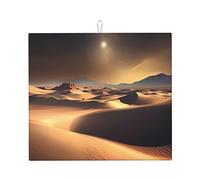 Sahara Desert - Tappetino scolapiatti super assorbente, con gancio, facile da pulire, accessori da cucina, scolapiatti per piatti, 45,7 x 40,6 cm