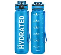 Sahara Sailor Borraccia Motivazionale in Tritan 1L/750ML/500ML -borraccia Sportiva, Riutilizzabile, Resistente, Opaca, con Marcatori di Tempo, per Palestra, Bici, Campeggio, Yoga (1 Bottiglia)