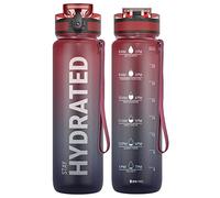 Sahara Sailor Borraccia Motivazionale in Tritan 1L/750ML/500ML -borraccia Sportiva, Riutilizzabile, Resistente, Opaca, con Marcatori di Tempo, per Palestra, Bici, Campeggio, Yoga (1 Bottiglia)