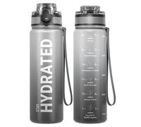 Sahara Sailor Borraccia Sportiva 500ML, Senza BPA, Senza Perdite, Borraccia Motivazionale, per Bici, Palestra, Graduata, Campeggio, Escursionismo (1 Bottiglia)