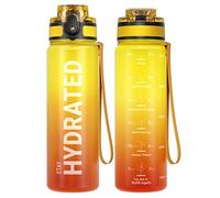 Sahara Sailor Borraccia Sportiva 500ML, Senza BPA, Senza Perdite, Borraccia Motivazionale, per Bici, Palestra, Graduata, Campeggio, Escursionismo (1 Bottiglia)