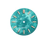 Saharuse 1 pz 28.5mm Sakura Quadrante No Lume Accessori for Orologi Nessuna Data for NH35 NH36 Movimento Meccanico Automatico SKX007(Cyan,Rose Index 3o Clock)