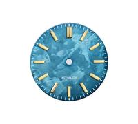 Saharuse 1 pz 28.5mm Sakura Quadrante No Lume Accessori for Orologi Nessuna Data for NH35 NH36 Movimento Meccanico Automatico SKX007(Lake Blue,Rose Index 6o Clock)