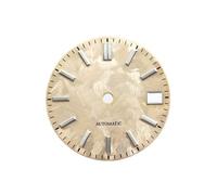 Saharuse 1 pz 28.5mm Sakura Quadrante No Lume Accessori for Orologi Nessuna Data for NH35 NH36 Movimento Meccanico Automatico SKX007(Yellow,Silver 3o Clock)